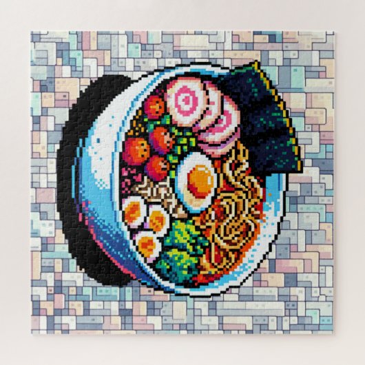 Pixel Art Ramen Noodles Legpuzzel (Horizontaal)