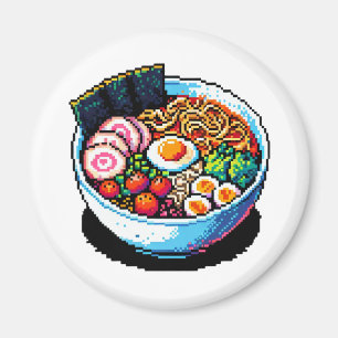 Pixel Art Ramen Noodles Magneet