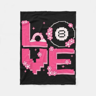 Pixel Art Retro 60s 70s Style Hippie Outfit Love B Fleece Deken