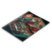 Pixel Art Retro Star Diner Notitieboek (Linkerzijde)