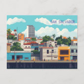 Pixel Art San Salvador El Salvador Briefkaart (Voorkant)