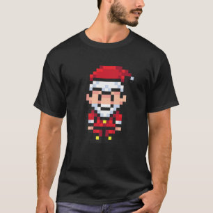 Pixel Art Santa Claus Merry kerstkerstkerstkerstke T-shirt