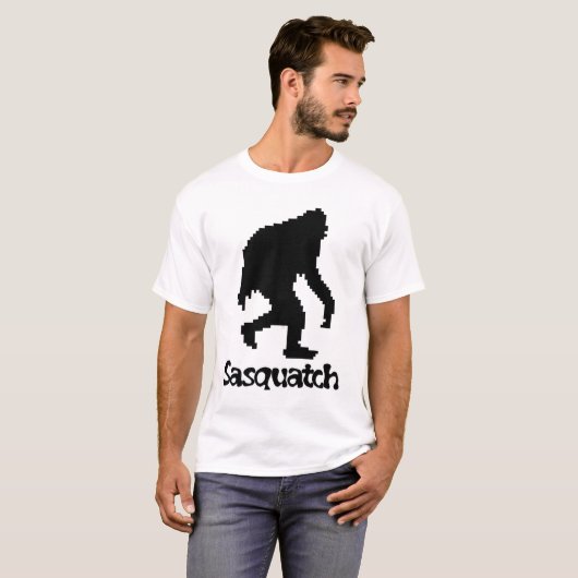 Pixel Art Sasquatch T-shirt (Voorkant volledig)