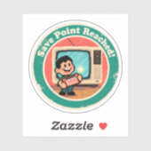 Pixel Art Save Cartridge Badge – Gamenostalgie Sticker (Vel)