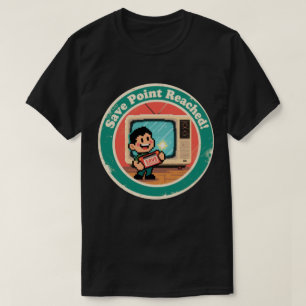 Pixel Art Save Cartridge Badge – Gamenostalgie T-shirt