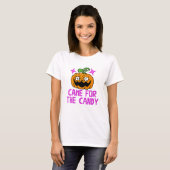 Pixel Art Scary Pumpkin & Eyeball Horror T-shirt (Voorkant volledig)
