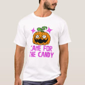 Pixel Art Scary Pumpkin & Eyeball Horror T-shirt (Voorkant)