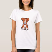 pixel-art-schattig-basenji-hond-vector-retro t-shirt (Voorkant)