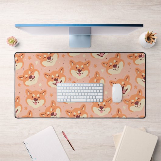 Pixel Art Shiba Inu Desk Mat (Kantoor 1)