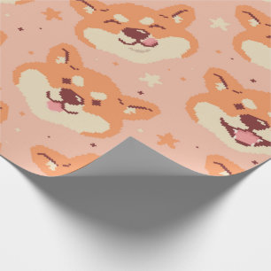 Pixel Art Shiba Inu inpakpapier