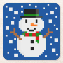 Pixel Art SNEEUWMAN 1