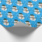 Pixel Art SNEEUWMAN Cadeaupapier (Hoek)