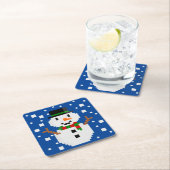 Pixel Art SNOWMAN 1 Kartonnen Onderzetters (Insitu)