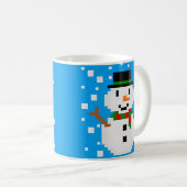 Pixel Art SNOWMAN Koffiemok (Voorkant rechts)