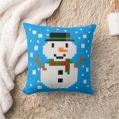 Pixel Art SNOWMAN Kussen (Deken)