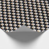Pixel art spook: Halloween patroon Cadeaupapier (Hoek)