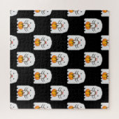 Pixel art spook: Halloween patroon Legpuzzel (Horizontaal)