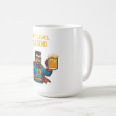 Pixel Art Superheld Dad Mok, Vaderdag Gift Koffiemok (Voorkant rechts)