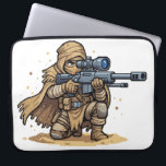 Pixel Art Tactical Sniper Soldier Desert Military  Laptop Sleeve<br><div class="desc">Bring tactical precision and strategic gameplay to life with this Pixel Art Desert Sniper Soldier design by AmazingEG. This artwork features a detailed sniper character equipped with a scoped rifle, dressed in desert camouflage and positioned in a realistic crouching stance. The design captures the essence of focus, patience, and accuracy,...</div>