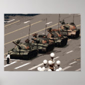 Pixel Art Tank Man (Geschiedenis in pixels) Poster (Voorkant)