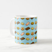 Pixel Art Tasty Biscuit Cookie Selection Patroon Koffiemok (Voorkant links)
