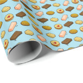 Pixel Art Tasty Cookie Biscuit Patroon Cadeaupapier (Rol Hoek)
