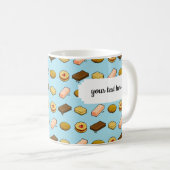 Pixel Art Tasty Cookie Biscuit Patroon Koffiemok (Voorkant rechts)