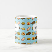 Pixel Art Tasty Cookie Biscuit Patroon Koffiemok (Center)