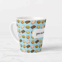 Pixel Art Tasty Cookie Biscuit Patroon Latte Mok