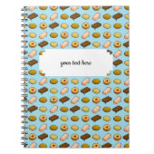 Pixel Art Tasty Cookie Biscuit Patroon Notitieboek (Voorkant)