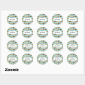 Pixel Art Tasty Cookie Biscuit Patroon Ronde Sticker (Vel)