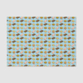 Pixel Art Tasty Cookie Biscuit Patroon Tissuepapier (Voorkant)