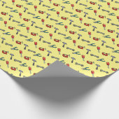 Pixel Art Tool Patroon Met Hamer Bankschroef En Ta Cadeaupapier (Hoek)