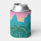 Pixel Art Tropics Landschapsspel Blikjeskoeler (Blikje Voorkant)