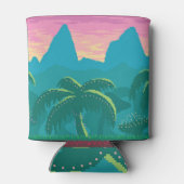 Pixel Art Tropics Landschapsspel Blikjeskoeler (Achterkant)