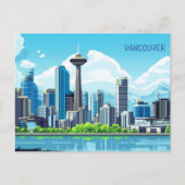 Pixel Art Vancouver Nederland Briefkaart (Voorkant)