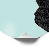 Pixel Art Venetian Mask Geisha Perfect Poster (Hoek)