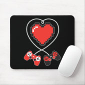 Pixel Art Video-game Controller Valentijnsdag Gam Muismat (Met muis)