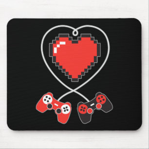Pixel Art Video-game Controller Valentijnsdag Gam Muismat