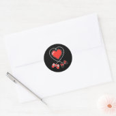 Pixel Art Video-game Controller Valentijnsdag Gam Ronde Sticker (Envelop)