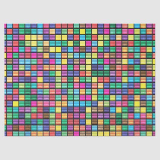 Pixel art videogaming tissuepapier (Voorkant)