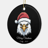 Pixel Art Witkoparend Sinterklaas Hoed Keramisch Ornament (Links)