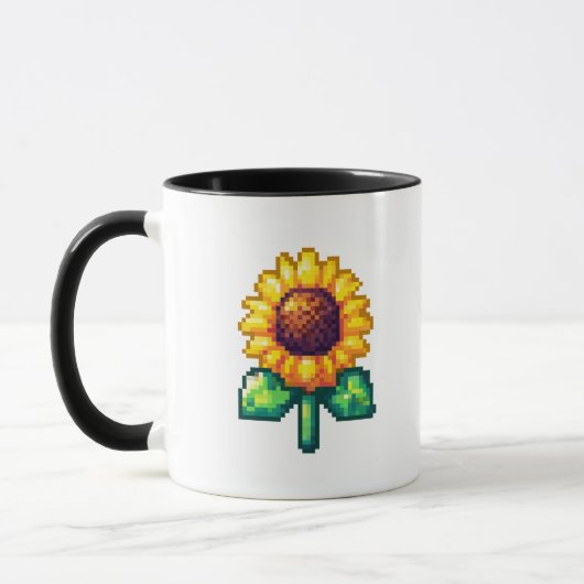 Pixel Art Zonnebloem Mok (Links)