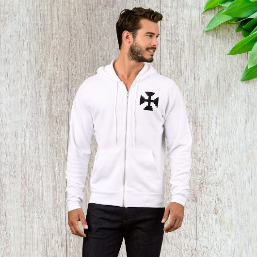 Pixel Art Zwart Kruis Symbool Hoodie