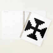 Pixel Art Zwart Kruis Symbool Planner (Display)