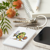 Pixel Avocado Warrior - 8-bits retro-gamekarakter Sleutelhanger (Voorkant Rechts)