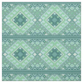 Pixel Aztec - Blauwgroen patroon Stof (Swatch)