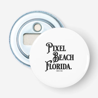 Pixel Beach Florida Knop Button Flesopener