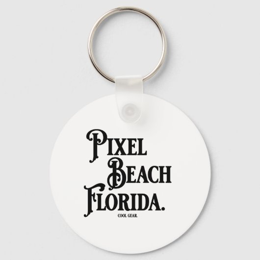 Pixel Beach Florida T-Shirt Sleutelhanger (Voorkant)