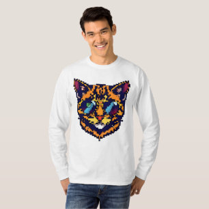 Pixel Bengal Cat T-shirt